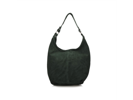 TOREBKA DAMSKA TOSCANIO A284 ZIELEŃ, SKÓRA NATURALNA ZAMSZOWA, WOREK