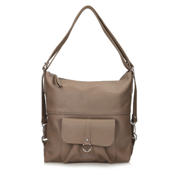 TOREBKA/PLECAK TOSCANIO A286, BEŻ, SKÓRA NATURALNA