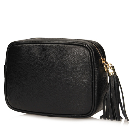 TOREBKA DAMSKA TOSCANIO F226, CZARNY, SKÓRA NATURALNA