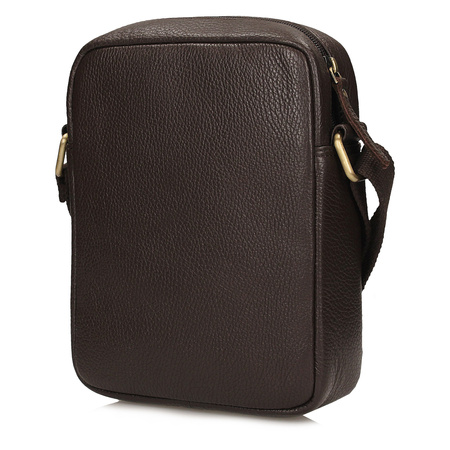 TOREBKA MĘSKA TOSCANIO T1139, BRĄZ, SKÓRA