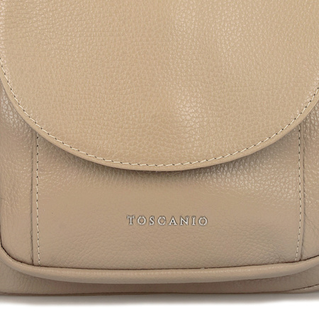 PLECAK DAMSKI TOSCANIO A186, SKÓRA NATURALNA, BEŻ
