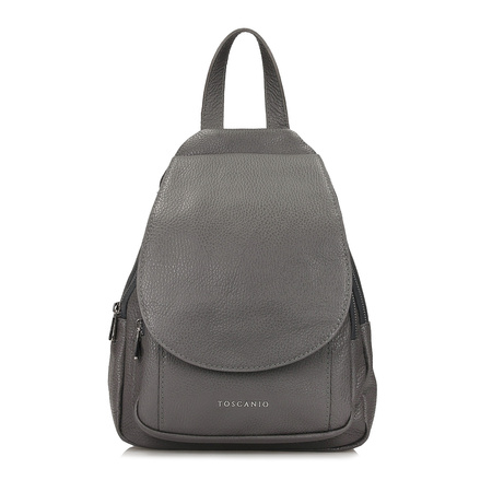 PLECAK DAMSKI TOSCANIO A186, SKÓRA NATURALNA, SZARY