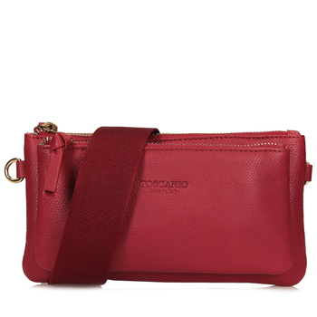 TOREBKA TOSCANIO 41 SKÓRA NATURALNA, CZERWONY