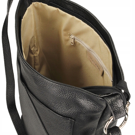 TOREBKA TOSCANIO F41, CZARNA, SKÓRA