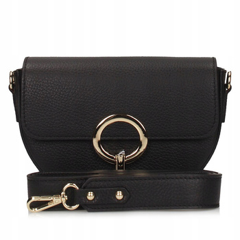 TOREBKA DAMSKA TOSCANIO E103 CZARNY, SKÓRA NATURALNA