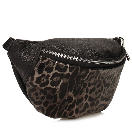 TOREBKA, NERKA DAMSKA TOSCANIO F211, PANTERKA, SKÓRA NATURALNA