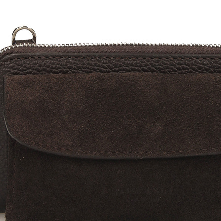 SASZETKA, ETUI, PORTFEL 3W1 TOSCANIO G165, CZEKOLADOWY BRĄZ