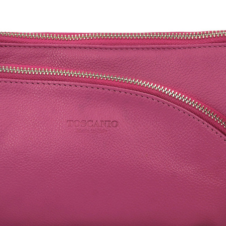 TOREBKA TOSCANIO 06 SKÓRA NATURALNA FUKSJA