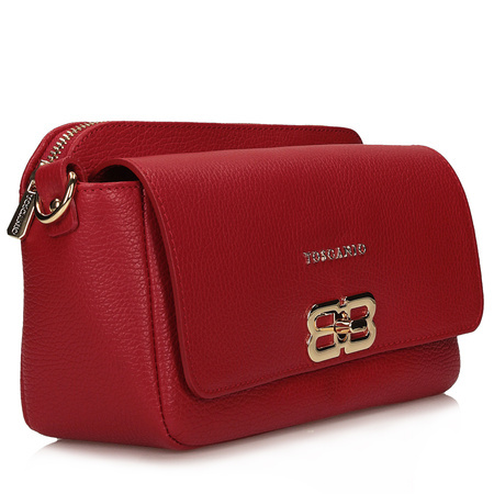 TOREBKA DAMSKA TOSCANIO F223 CZERWONY, SKÓRA NATURALNA