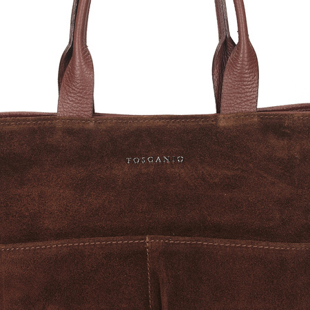 TOREBKA DAMSKA TOSCANIO G97, SKÓRA NATURALNA, BRĄZ