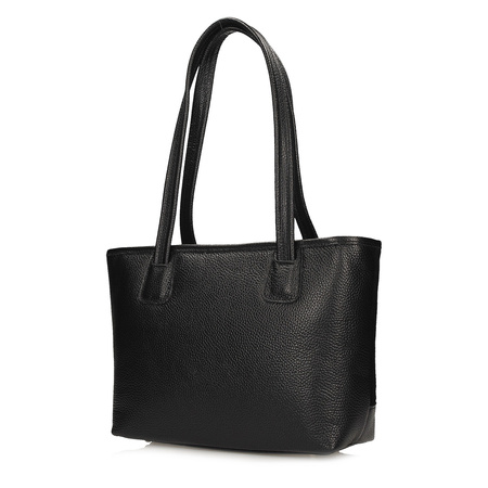 TOREBKA DAMSKA TOSCANIO G116, SKÓRA NATURALNA, CZARNY