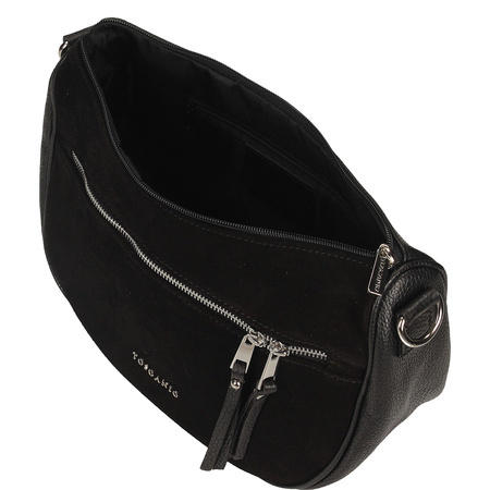 TOREBKA DAMSKA TOSCANIO G139, SKÓRA NATURALNA, CZARNY