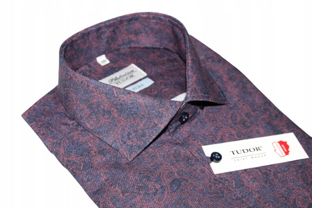 KOSZULA TUDOR DŁUGI RĘKAW SLIM 44 - 176/182, WZÓR