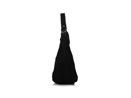 TOREBKA DAMSKA TOSCANIO A284 CZARNY, SKÓRA NATURALNA ZAMSZOWA, WOREK