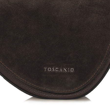 TOREBKA DAMSKA TOSCANIO G87, SKÓRA NATURALNA, CZEKOLADOWY BRĄZ