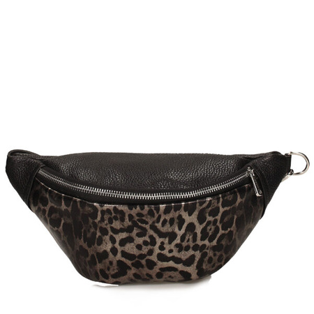 TOREBKA, NERKA DAMSKA TOSCANIO F211, PANTERKA, SKÓRA NATURALNA