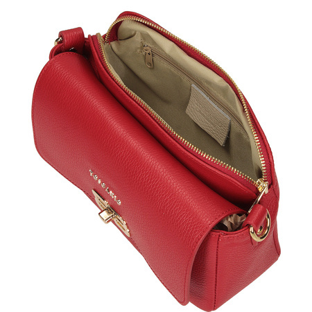 TOREBKA DAMSKA TOSCANIO F223 CZERWONY, SKÓRA NATURALNA