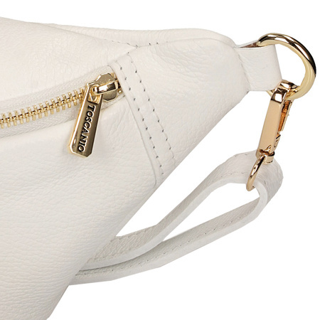 NERKA, SASZETKA DAMSKA TOSCANIO A55, BIAŁY, SKÓRA