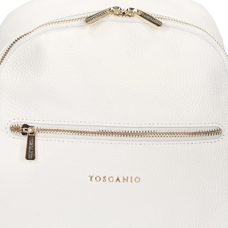 PLECAK DAMSKI TOSCANIO F193 BIAŁY, SKÓRA NATURALNA