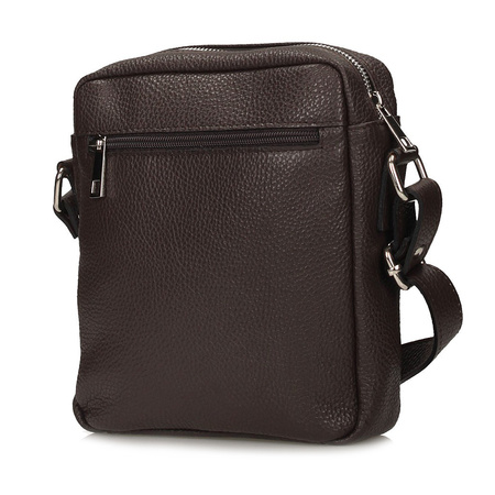 TOREBKA MĘSKA TOSCANIO E30, BRĄZ, SKÓRA