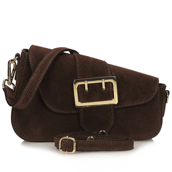 TOREBKA DAMSKA TOSCANIO G57, SKÓRA NATURALNA, CZEKOLADA