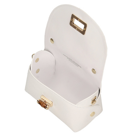 TOREBKA DAMSKA TOSCANIO G85, BIAŁY SKÓRA NATURALNA