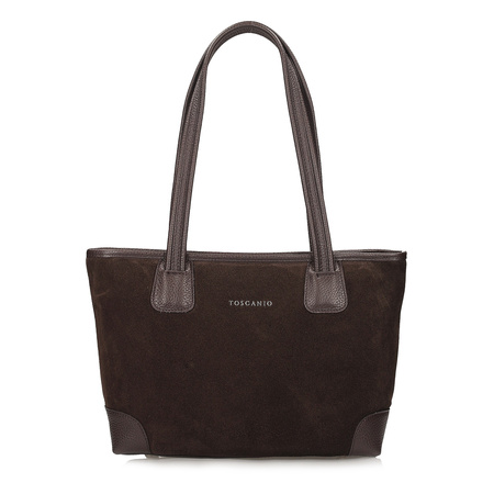 TOREBKA DAMSKA TOSCANIO G116, SKÓRA NATURALNA, CZEKOLADOWY BRĄZ