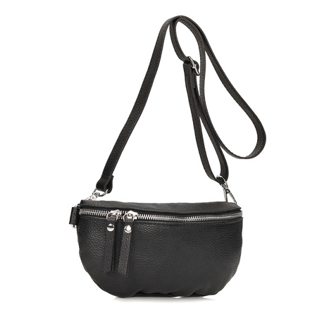 TOREBKA, NERKA DAMSKA TOSCANIO F26, CZARNY, SKÓRA NATURALNA