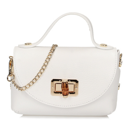 TOREBKA DAMSKA TOSCANIO G85, BIAŁY SKÓRA NATURALNA