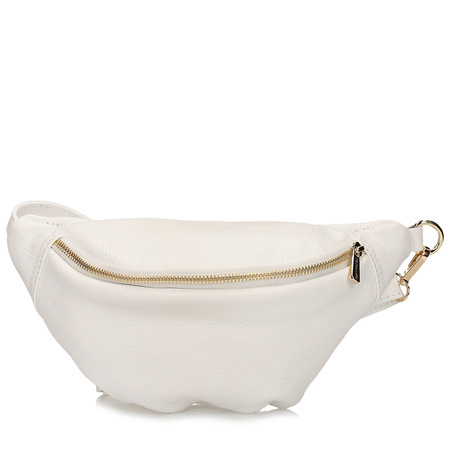 NERKA, SASZETKA DAMSKA TOSCANIO A55, BIAŁY, SKÓRA