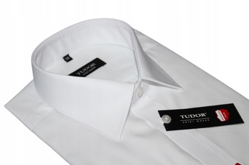 KOSZULA TUDOR KRÓTKI RĘKAW SLIM BIAŁA 176/182
