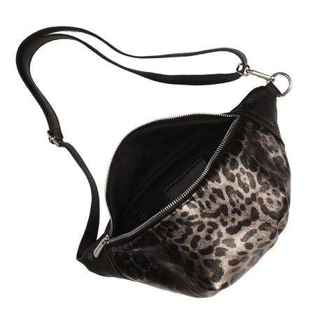 TOREBKA, NERKA DAMSKA TOSCANIO F211, PANTERKA, SKÓRA NATURALNA