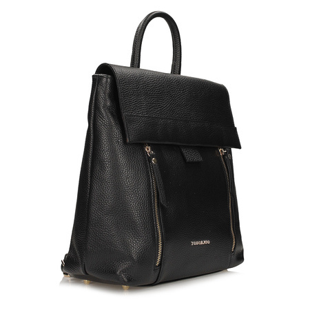 PLECAK DAMSKI TOSCANIO F267, SKÓRA NATURALNA, CZARNY