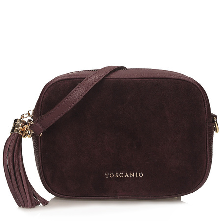 TOREBKA DAMSKA TOSCANIO G88, SKÓRA NATURALNA, BORDO