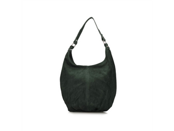 TOREBKA DAMSKA TOSCANIO A284 ZIELEŃ, SKÓRA NATURALNA ZAMSZOWA, WOREK