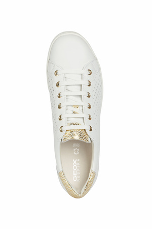 SNEAKERSY GEOX D151BB JAYSEN, WHITE/GOLD