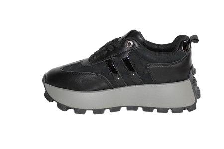 SNEAKERSY GOE OO2N4032, BLACK, ANIMAL PRINT