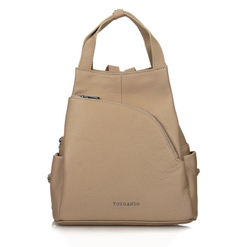 PLECAK DAMSKI TOSCANIO E97, SKÓRA NATURALNA, BEŻ