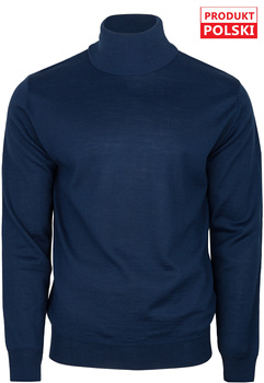 SWETER, GOLF MĘSKI M&M T-1158 GRANAT, WEŁNA