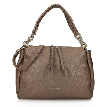 TOREBKA DAMSKA TOSCANIO F249, BEŻ, SKÓRA, NATURALNA