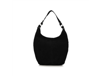 TOREBKA DAMSKA TOSCANIO A284 CZARNY, SKÓRA NATURALNA ZAMSZOWA, WOREK