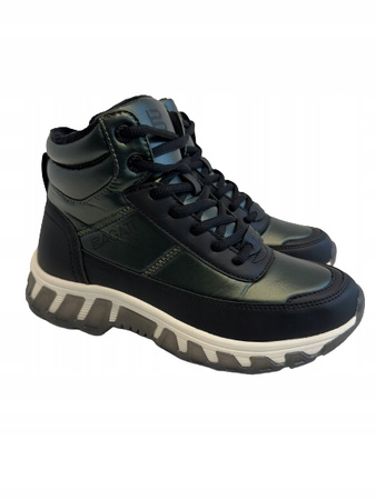 BOTKI. ŚNIEGOWCE BAGATT D31-AGN30-5969 BLACK/DK GREEN