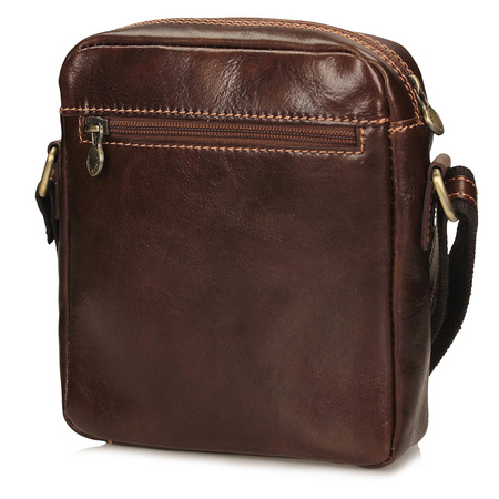 TOREBKA MĘSKA TOSCANIO A77 BRĄZ, SKÓRA