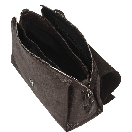 TOREBKA DAMSKA TOSCANIO G154, SKÓRA NATURALNA, BRĄZ