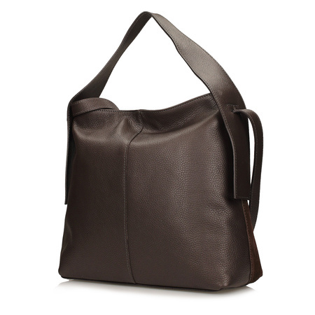 TOREBKA DAMSKA TOSCANIO G39, SKÓRA NATURALNA, CZEKOLADA