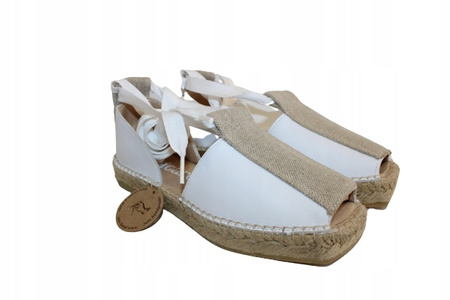 ESPADRYLE, SANDAŁY MACARENA MIKO27, BIAŁY R. 36