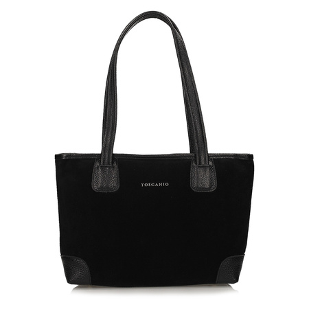 TOREBKA DAMSKA TOSCANIO G116, SKÓRA NATURALNA, CZARNY