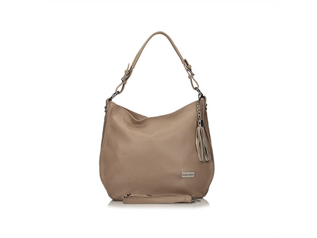 TOREBKA TOSCANIO C64, BEŻ, SKÓRA NATURALNA