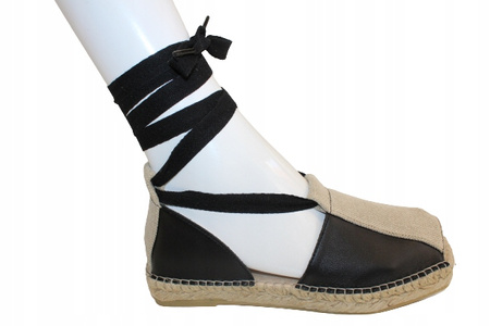 ESPADRYLE, SANDAŁY MACARENA MIKO27, CZARNY