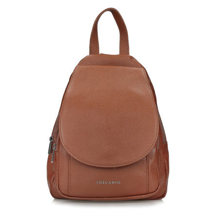 PLECAK DAMSKI TOSCANIO A186, SKÓRA NATURALNA, RUDY